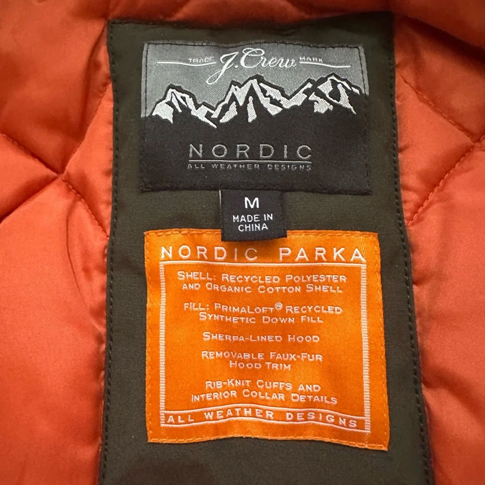 Men’s JCrew Nordic Olive Parka